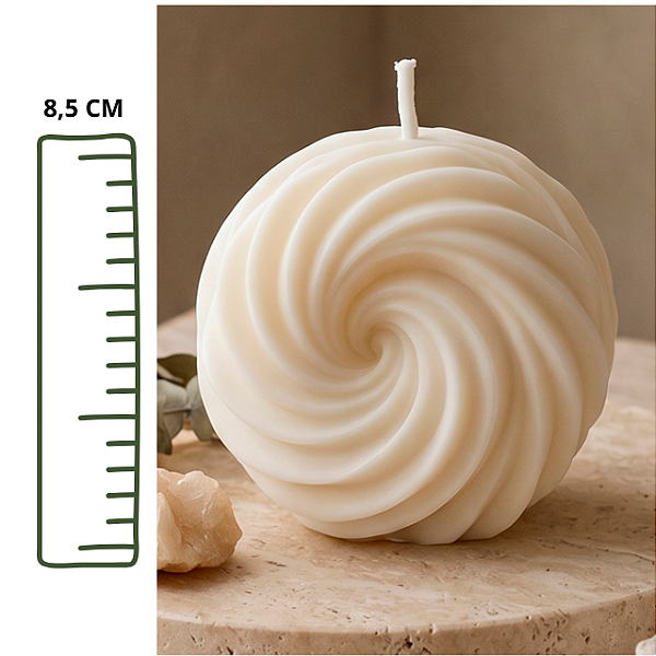 Vela Espiral em Cera 100% Vegetal