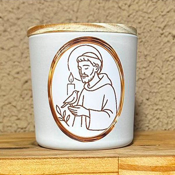 Vela São Francisco - 190g Tampa Madeira