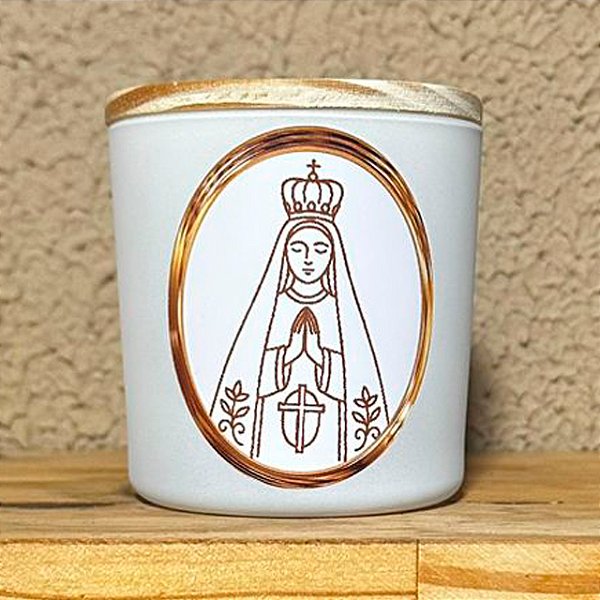 Vela Nossa Senhora - 190g Tampa Madeira
