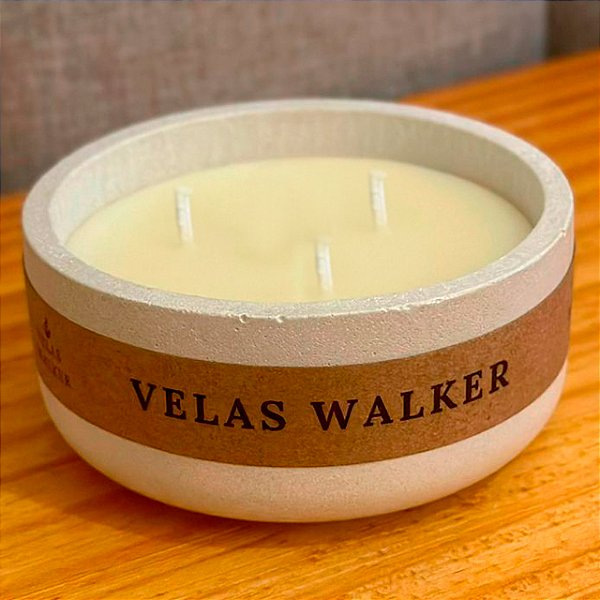 Vela Vaso de Cimento Liso