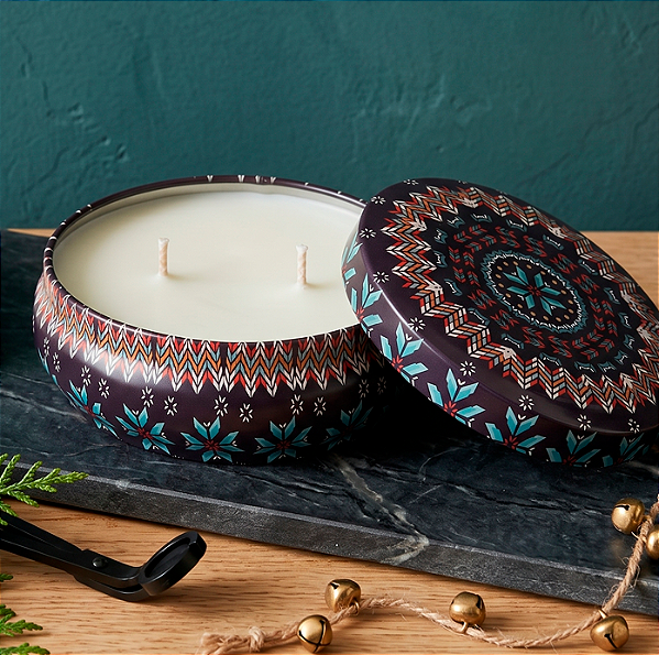 Vela Latinha Mandala Roxo 120G