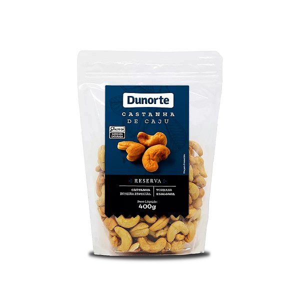 CASTANHA DE CAJU TORRADA E SALGADA 400G 02 UNIDADES - RESERVA
