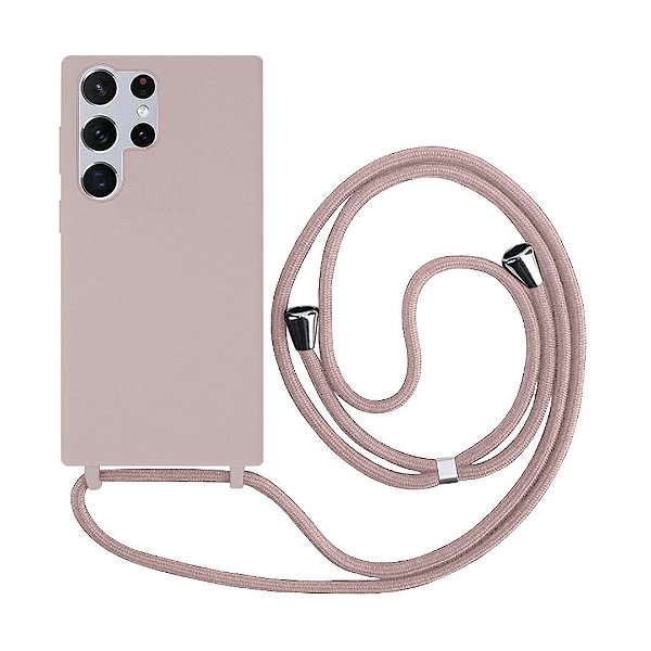 Capa com Alça Ajustável para Samsung S - Rosa Modelo do Samsung:S24 FE