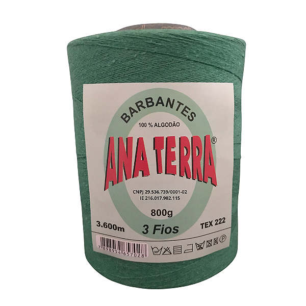 Barbante Ana Terra Verde Bandeira - 800 Gr - Fio 3 - 3600m