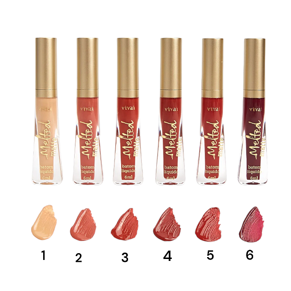 Batom Líquido Matte Melted Vivai Cores:1