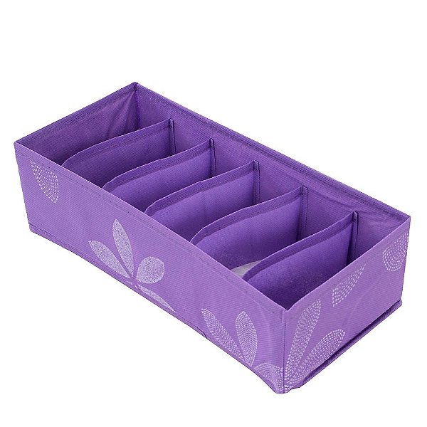 Organizador Multiuso com 6 Divisórias COR Roxo 100% TNT CA15041