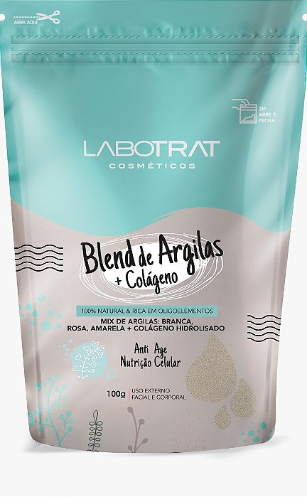 Argila Blend + Colageno Facial e Corporal labotrat 100g