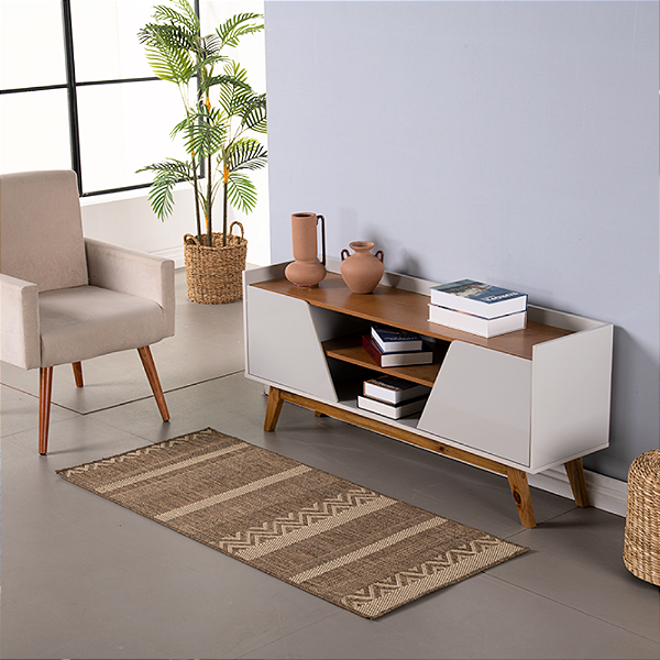 Tapete Passadeira Sisal Lancer 1 Peça 3,00m x 66cm 87% Polipropileno / 13% Polié