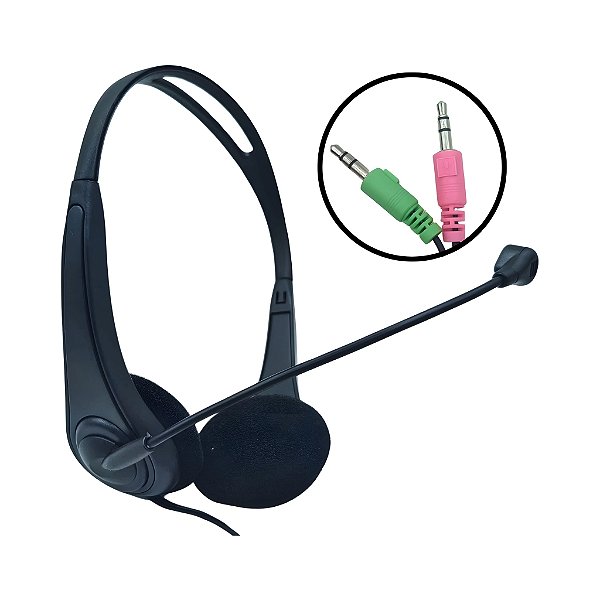 Fone Headset Com Fio Conector P3 Mox MO-HP20