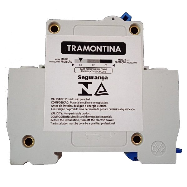 Disjuntor Unipolar Curva C 10a Ate 63a Tramontina C/ Inmetro Monofasico TENSAO:5