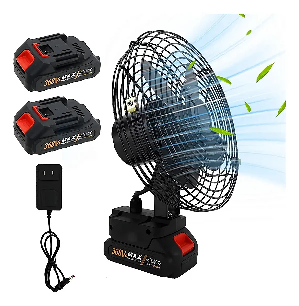 Ventilador Portatil Bateria E Inclui Duas Baterias Portátei,30w,21v,7500 Mah
