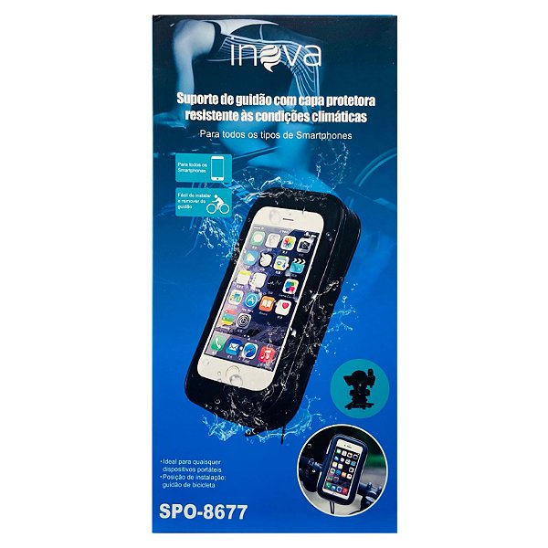 Suporte Guidão Inova Para Bicicleta Moto Resistente Água SPO-8677