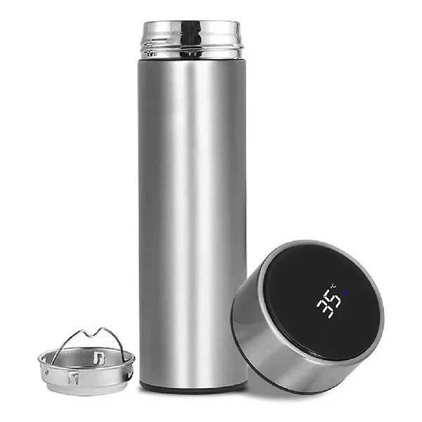 Garrafa Térmica 500Ml Com Visor De Temperatura
