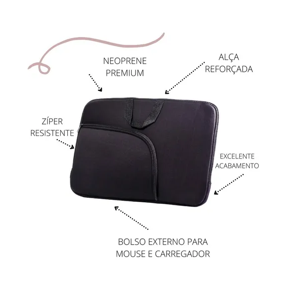 Capa Para Notebook Com Bolso Tipo Maleta