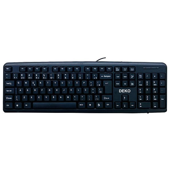Teclado Deko Multimídia USB PC e Notebook Padrão ABNT RL-K01