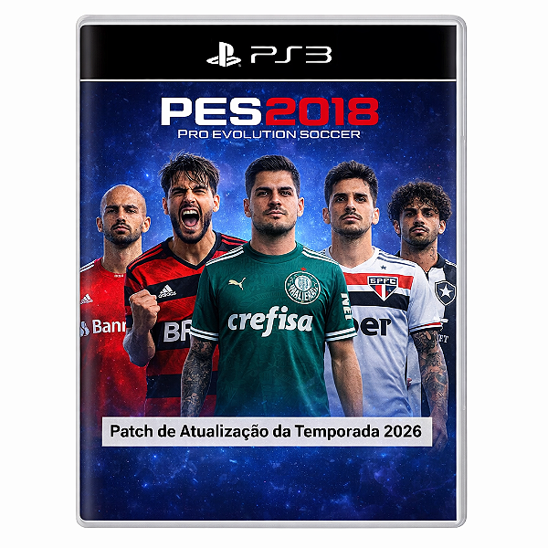 Pes 2018 + Patch atualização temporada 2026 Ps3