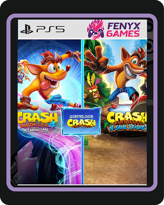 Crash Bandicoot - Pacote Quadrilogia - PS5 Midia digital