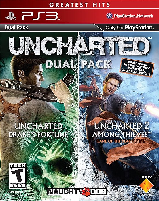 Uncharted 1 E 2 dual pack Ps3 Mídia digital