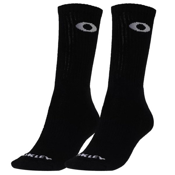 Kit Meia Oakley Cano Alto Essential Crew Sock Masculina - Preta