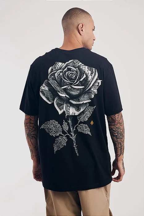 Camiseta MCD Regular Costas Rosa Dolar Preto