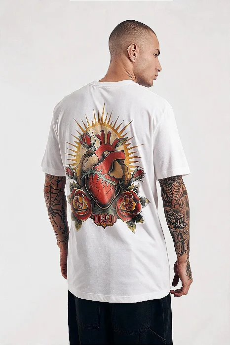 Camiseta MCD Regular Costas Sagrado Coração Branco