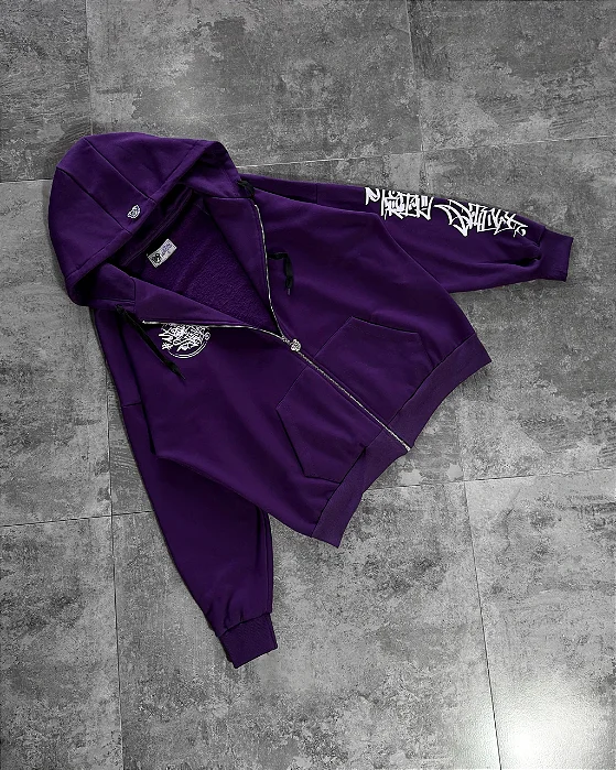 Blusa Moletom de Zíper Tripside “Circle” - Roxo