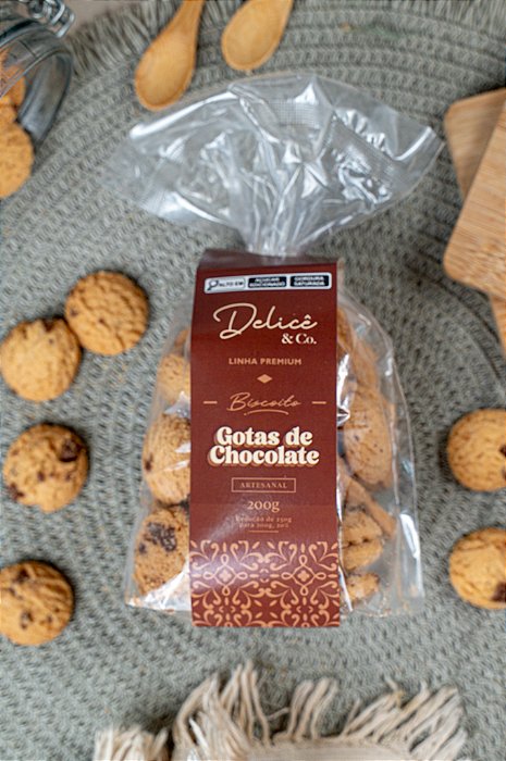 Biscoito Gotas de Chocolate Especial Delicê no Pacote com 200g