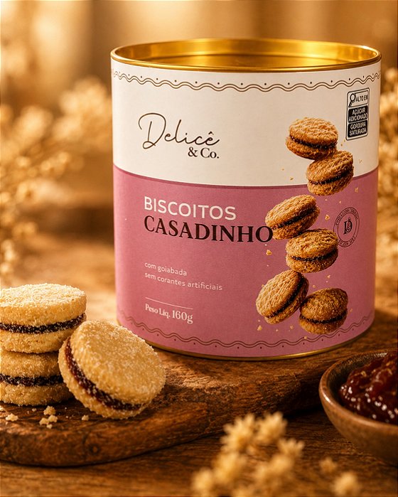 Biscoito Casadinho com Goiabada Especial Delicê na Tubolata com 160g