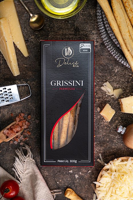 Grissini de Parmesão Especial Delicê na Caixa com 100g