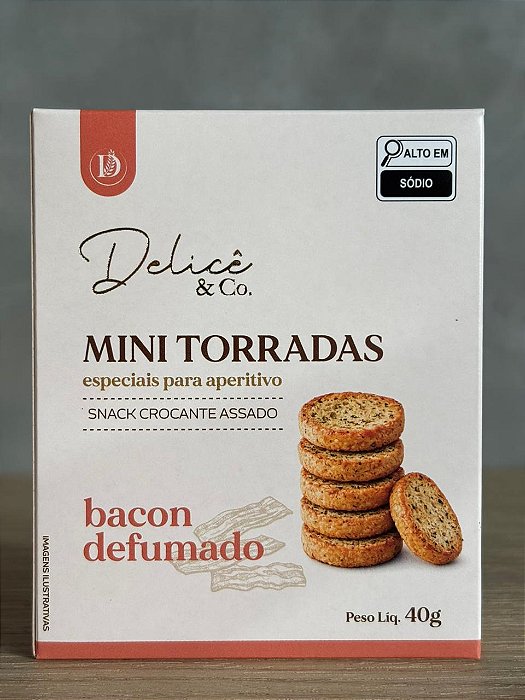 Mini Torrada Bacon Cx 40g