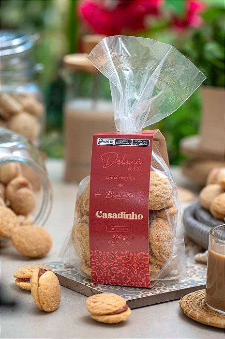 Biscoito Casadinho com Goiabada Especial Delicê no Pacote de 200g