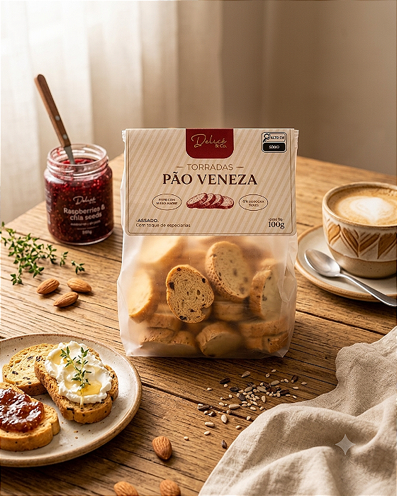 Torrada Pão Veneza no Pacote Especial Delicê com 100g