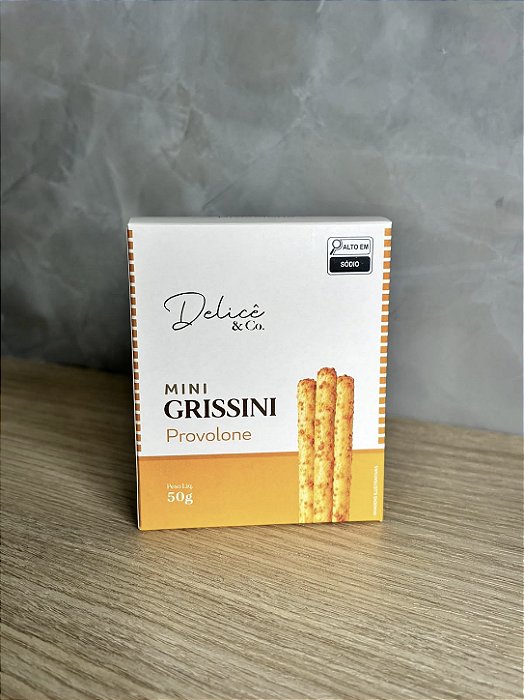 Mini Grissini de Provolone Especial Delicê na Caixa com 50g