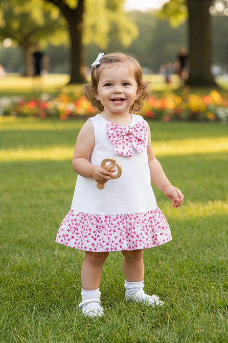 Vestido Summer Garden Babado Floral Mom Sucré