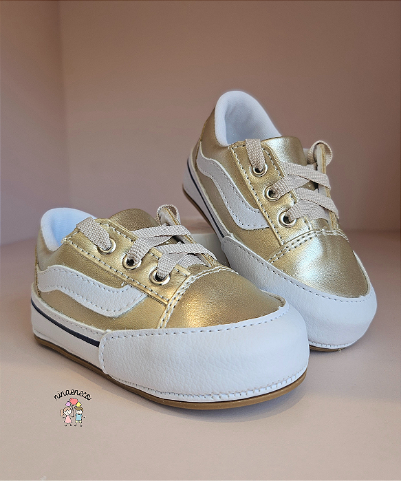 Tênis Infantil Vans Dourado Shoes Baby