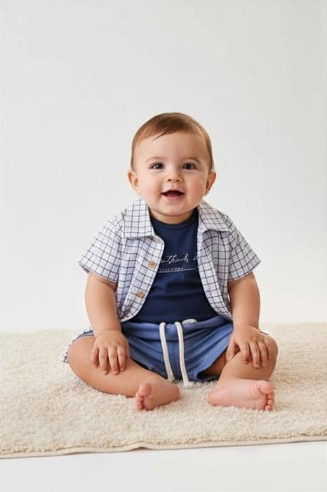 Conjunto 3 peças Bebê Marinho Divertto