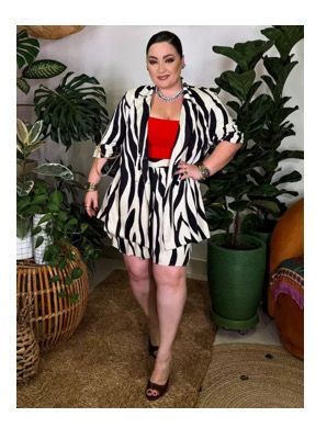 Short zebra preto - 46