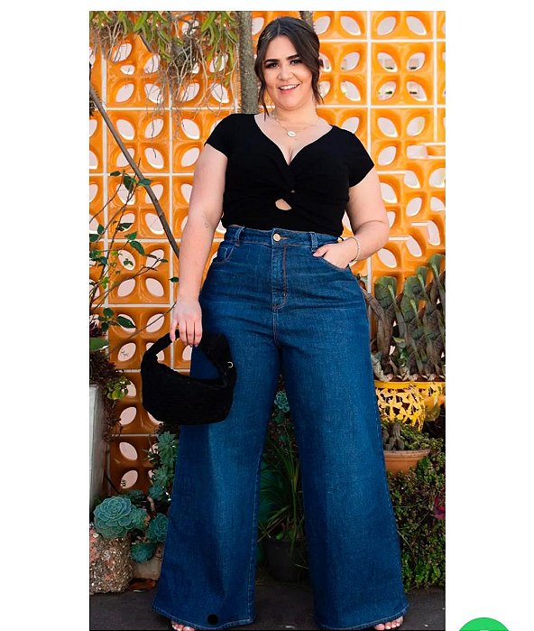 calca jeans feminina reta tradicional 60