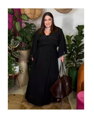 Vestido Maria Preto 50/52