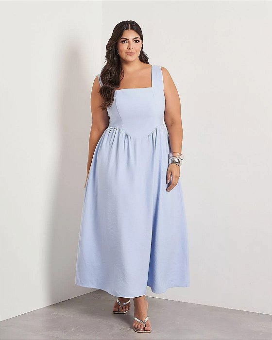 vestido barel azul 44