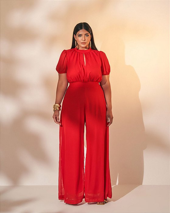 Macacão soft basic vermelho 48