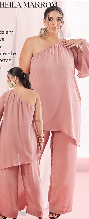 conjunto sheila marrom 44