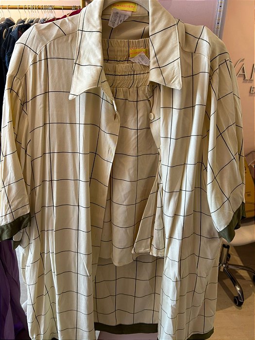 conjunto xadrez bege