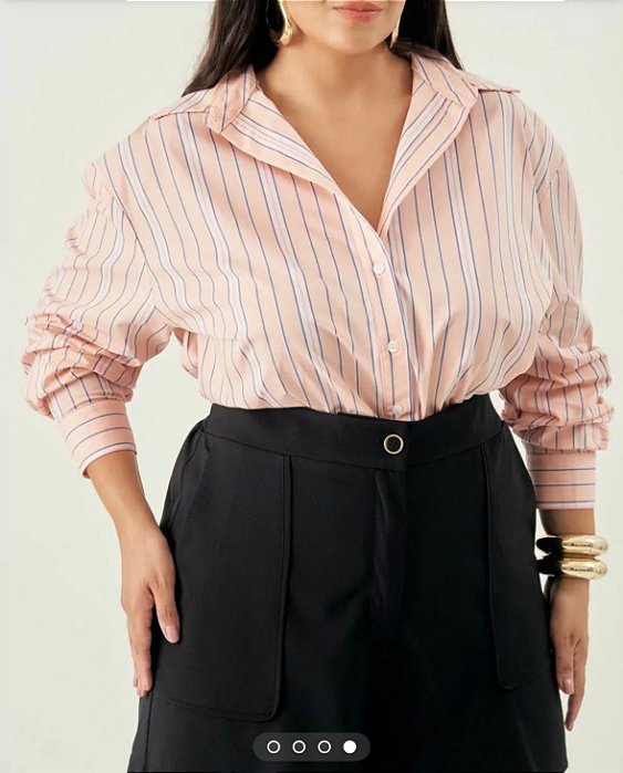 Camisa social rosa 48