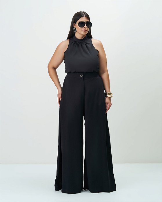 Calça london pantalona preta 44