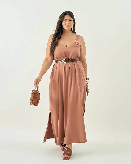 Vestido urban summer marrom 46