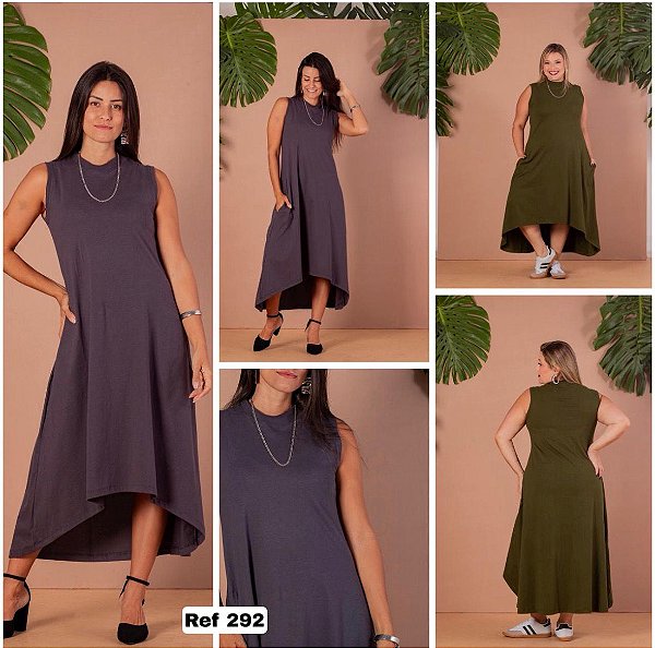 Vestido golinha alta terra cota g