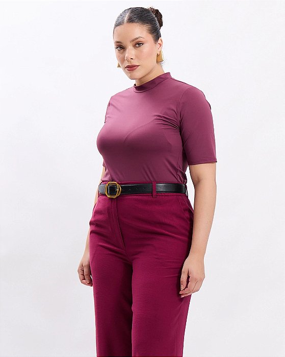 blusa gola alta preta 44