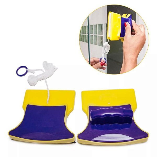 Limpa Vidro Magnético Janela Aquário Rodo Mágico Super Imã