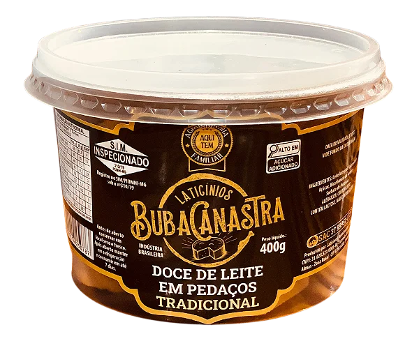 Doce de Leite em Pedaços Tradicional BubaCanastra 400g